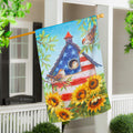 Stars and Sparrows Suede House Flag