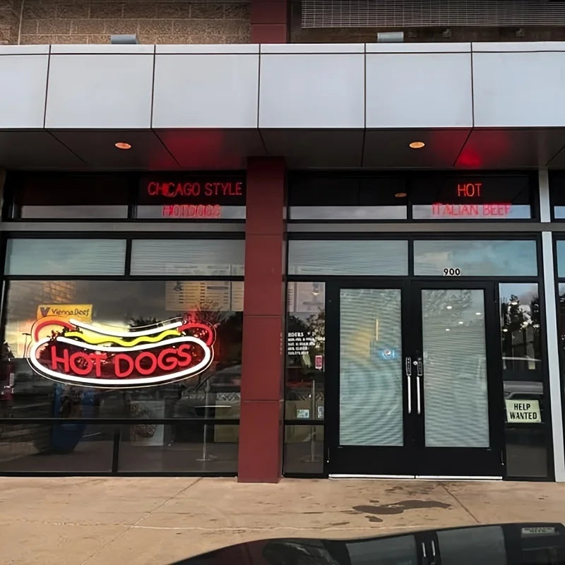 Hot Dog Neon Glow Sign – Party & Restaurant Decor