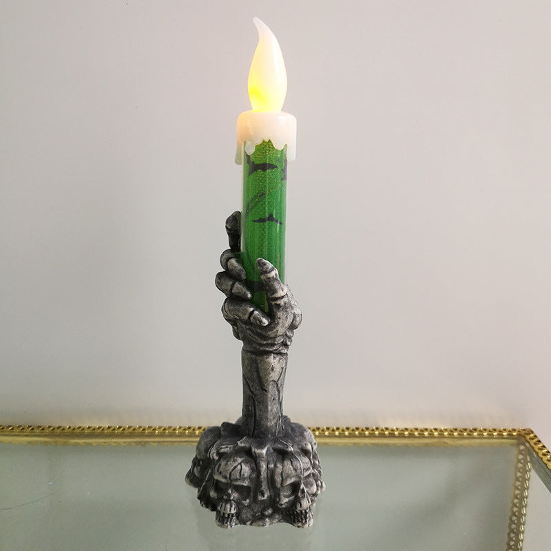 Spooky Glow: Skeleton & Ghost Candle Decor