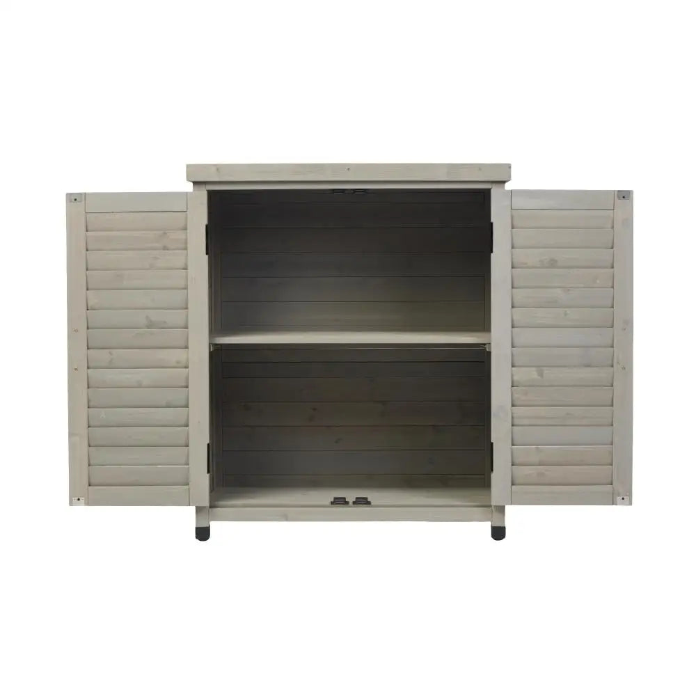 GardenCraft Grey: Outdoor Potting Bench & Storage