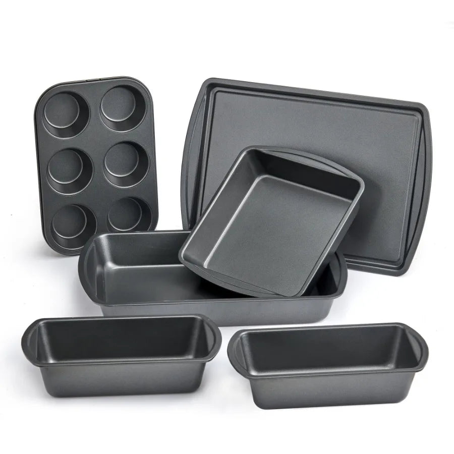 GrayEase 6-Piece NonStick Bakeware Set