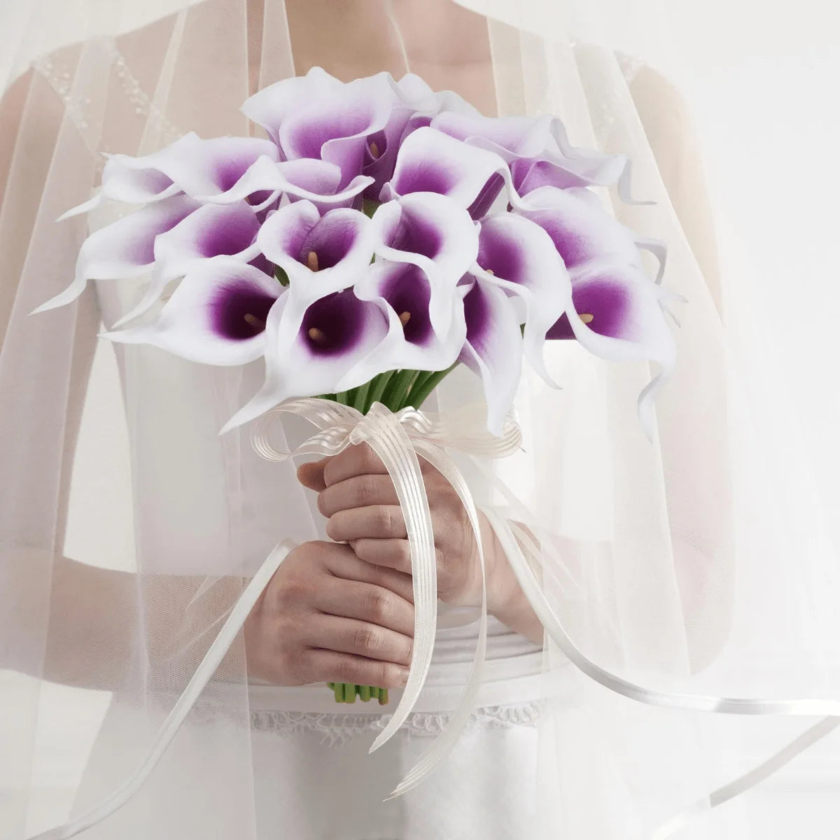 Luxe Calla Lily Faux Flowers Set - 5PCS