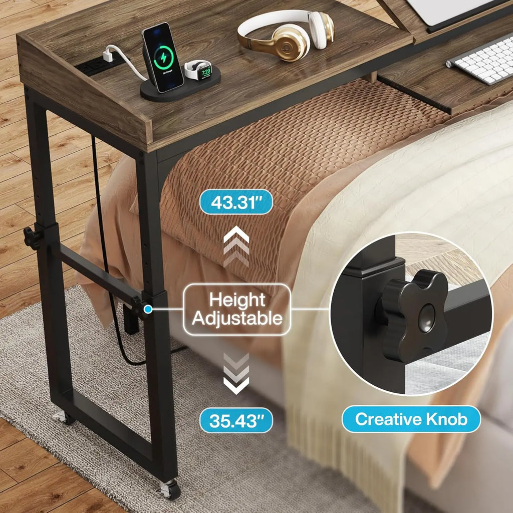 Queen Overbed Adjustable Desk – Mobile Laptop Table