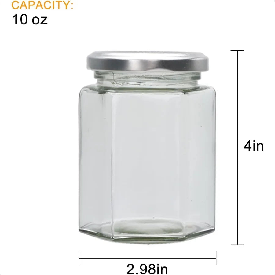 SweetHex 10oz Honey Set: 12 Jars & Dippers