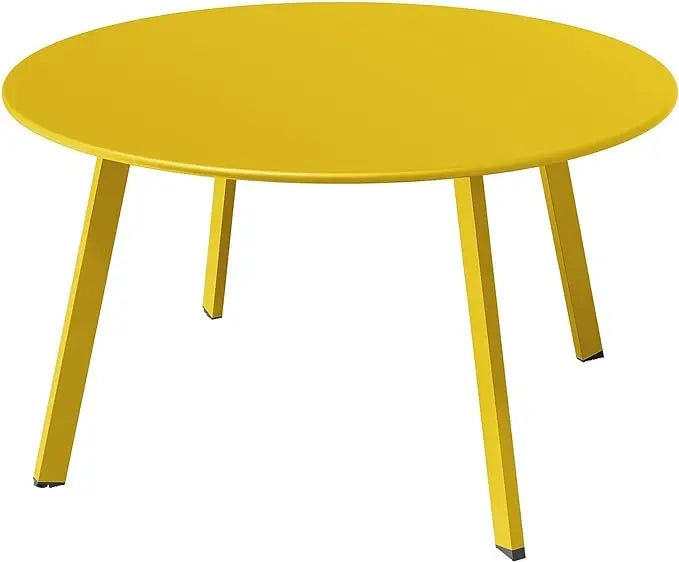 UrbanSteel 27.5 Round Patio Coffee Table – Weatherproof