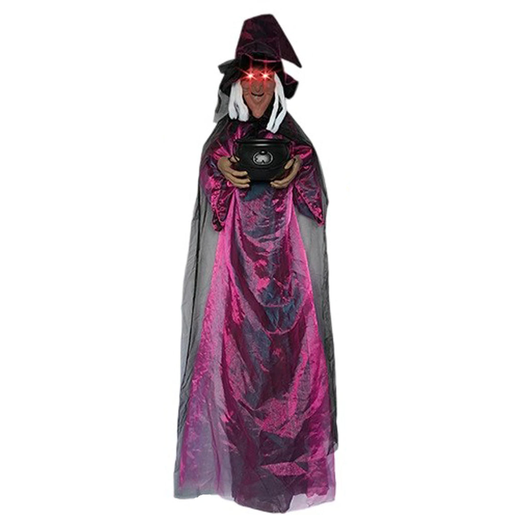 7 Styles Hot Halloween Electronic Witch Decor, Life-size Hanging Witch Halloween Decor, Scary Flying Electronic Witch For Decor