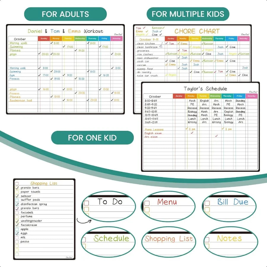 ChoreMaster Magnet: Versatile Dry Erase Chart Set