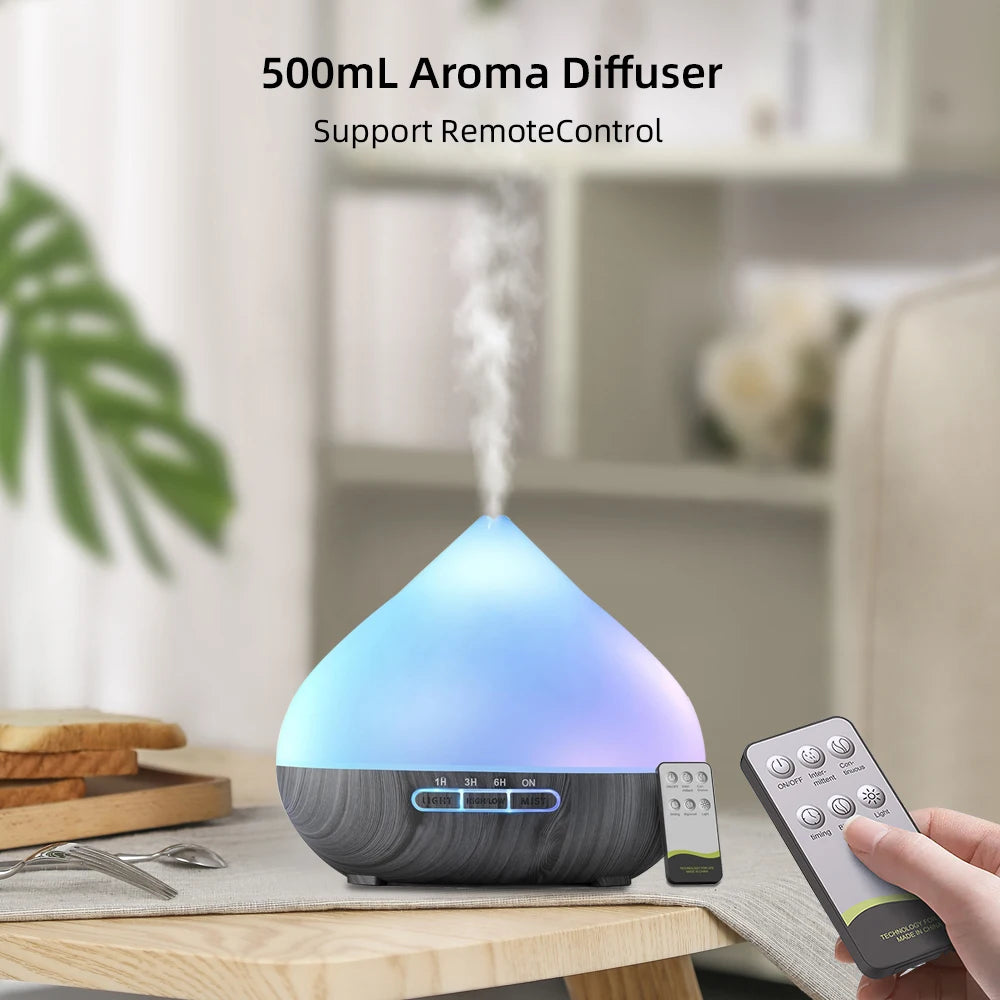 GlowMist 500ml Ultrasonic Diffuser + 6 Aromas