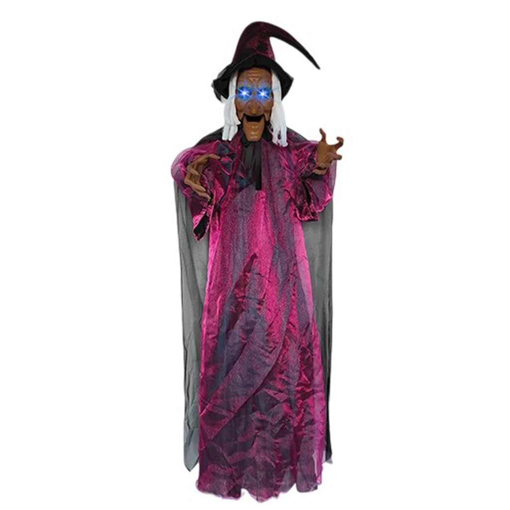 7 Styles Hot Halloween Electronic Witch Decor, Life-size Hanging Witch Halloween Decor, Scary Flying Electronic Witch For Decor