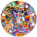 Spooky Halloween Pumpkin Bat Castle Sticker Pack (50pcs)