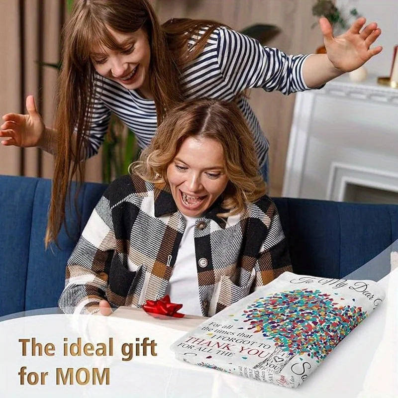 [Soft Flannel Mom Blanket] Super Soft Flannel Throw Blanket - Gifts for Mom from Daughter Son - Mom Birthday Gifts
