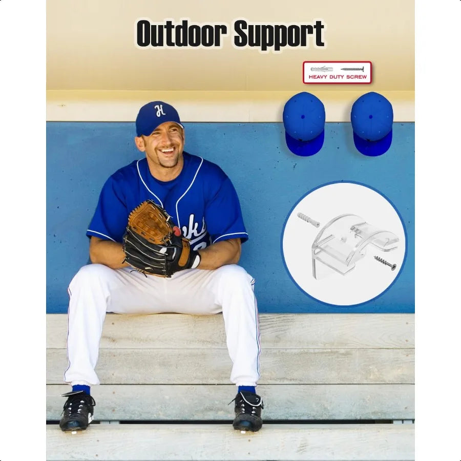 DualStyle Clear Hat Hanger: Wall Display & Organizer
