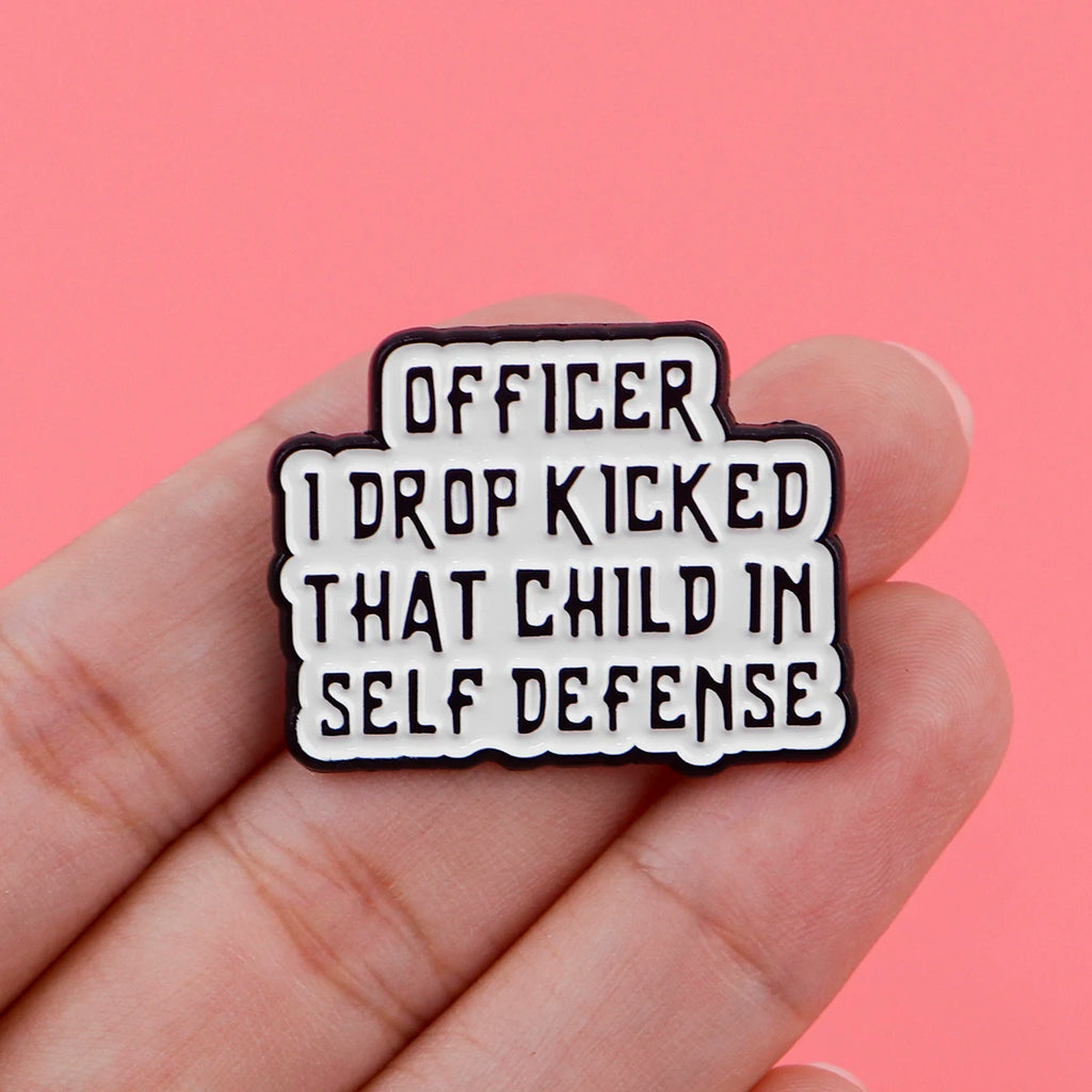 PhrasePins: Cartoon Quote Enamel Brooches & Backpack Badges