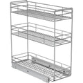 3-Tier Pull Out Cabinet Organizer for Narrow Cabinet (8.5" W X 20.5" D), Kitchen Cabinet Organizer and Storage Cabinet Pull Out