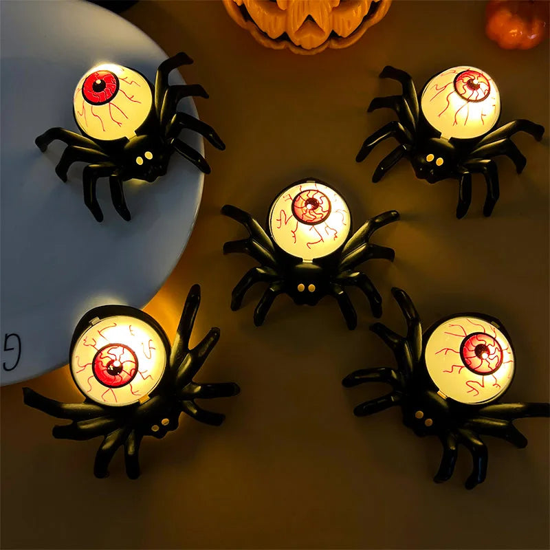 SpookyGlow LED Skull & Spider Candle for Haunts