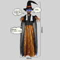 7 Styles Hot Halloween Electronic Witch Decor, Life-size Hanging Witch Halloween Decor, Scary Flying Electronic Witch For Decor