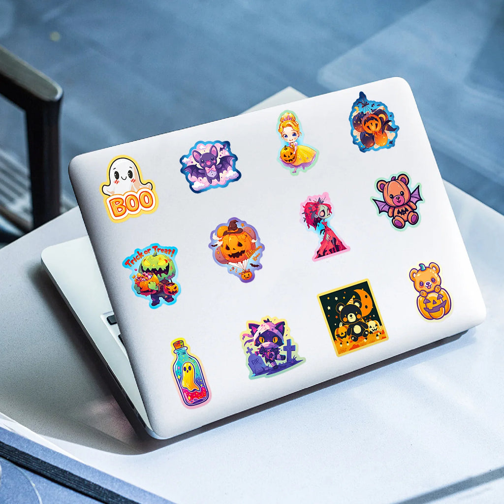 Spooky Halloween Pumpkin Bat Castle Sticker Pack (50pcs)