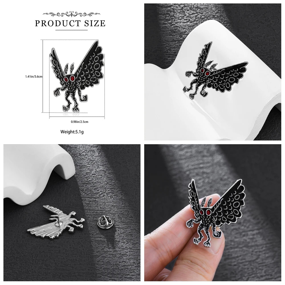 Gothic Baphomet Enamel Pin Set - Halloween Brooches