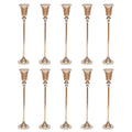 10Pcs Versatile Wedding stands Metal Trumpet Holders Vases For Weddings, Party Decorations