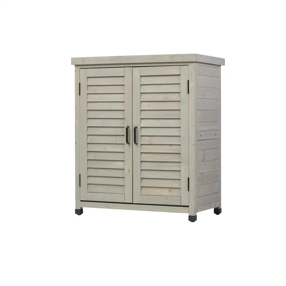 GardenCraft Grey: Outdoor Potting Bench & Storage