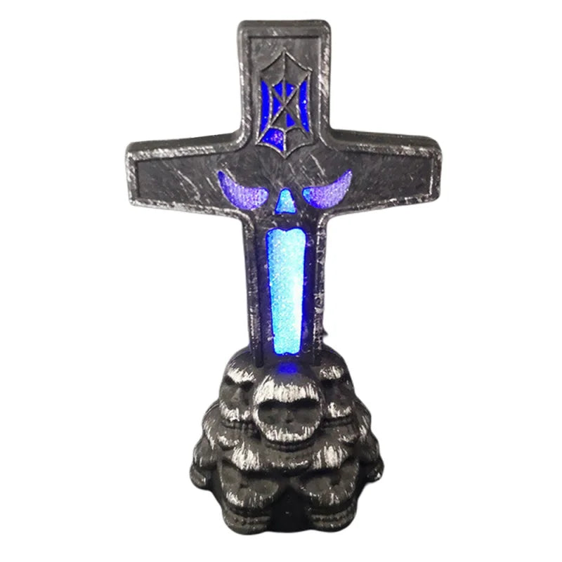 SpookyGlow LED Headstone Light – Halloween Yard Decor