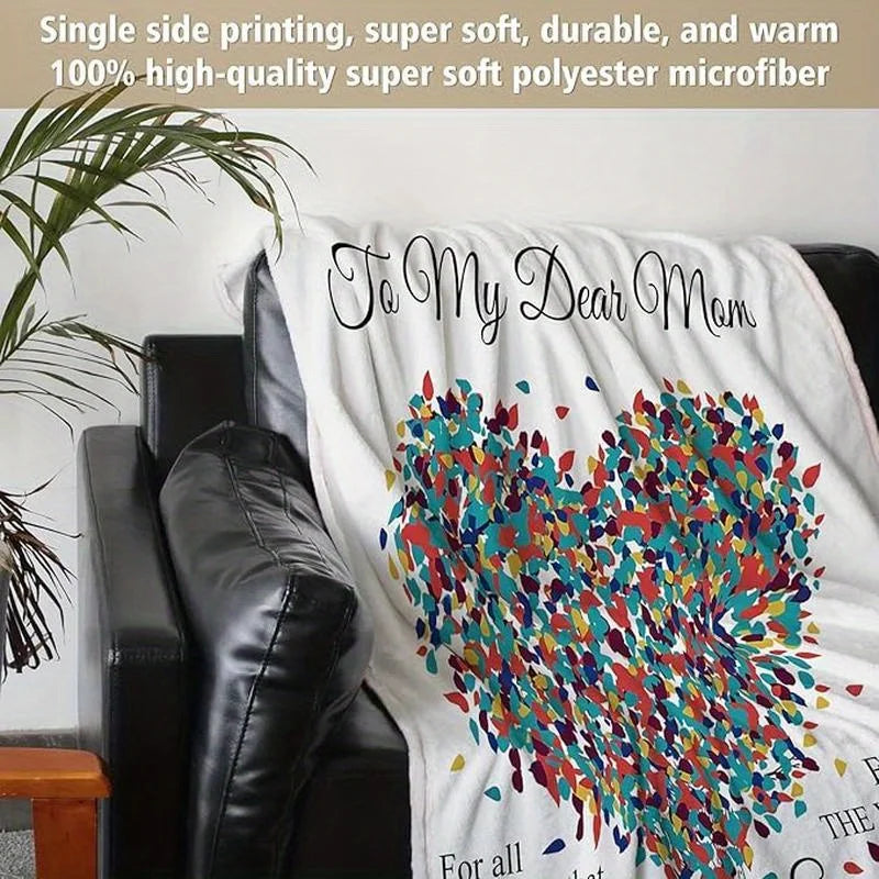 [Soft Flannel Mom Blanket] Super Soft Flannel Throw Blanket - Gifts for Mom from Daughter Son - Mom Birthday Gifts