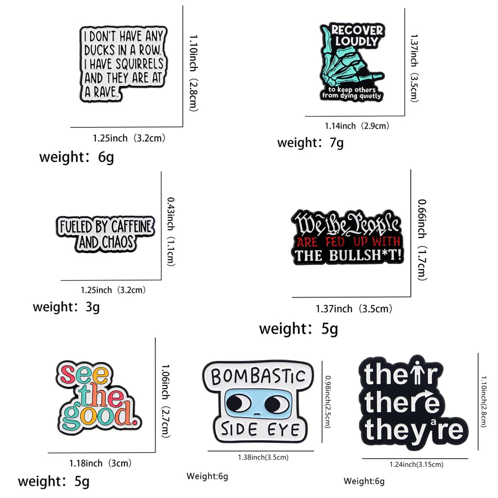 Punny Skeleton Pronoun Pin – Punk Pin Badge Brooch