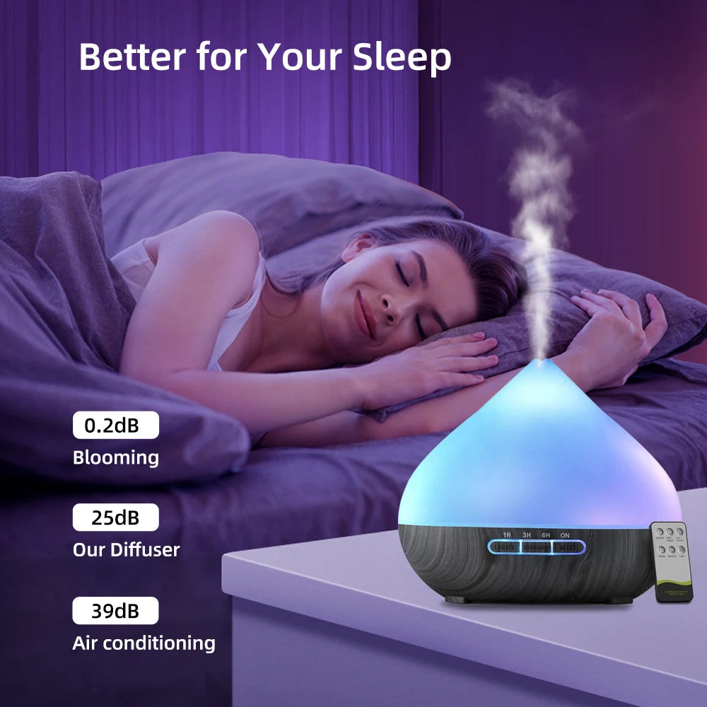 GlowMist 500ml Ultrasonic Diffuser + 6 Aromas