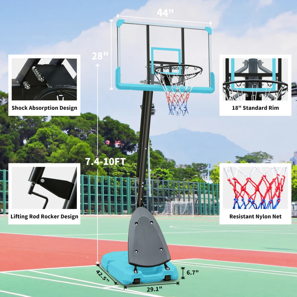 FlexHoop: All-Weather Adjustable Basketball Setup