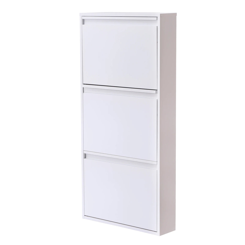 TriFlip Quiet-Close Shoe Cabinet – Wall/Floor Metal Rack