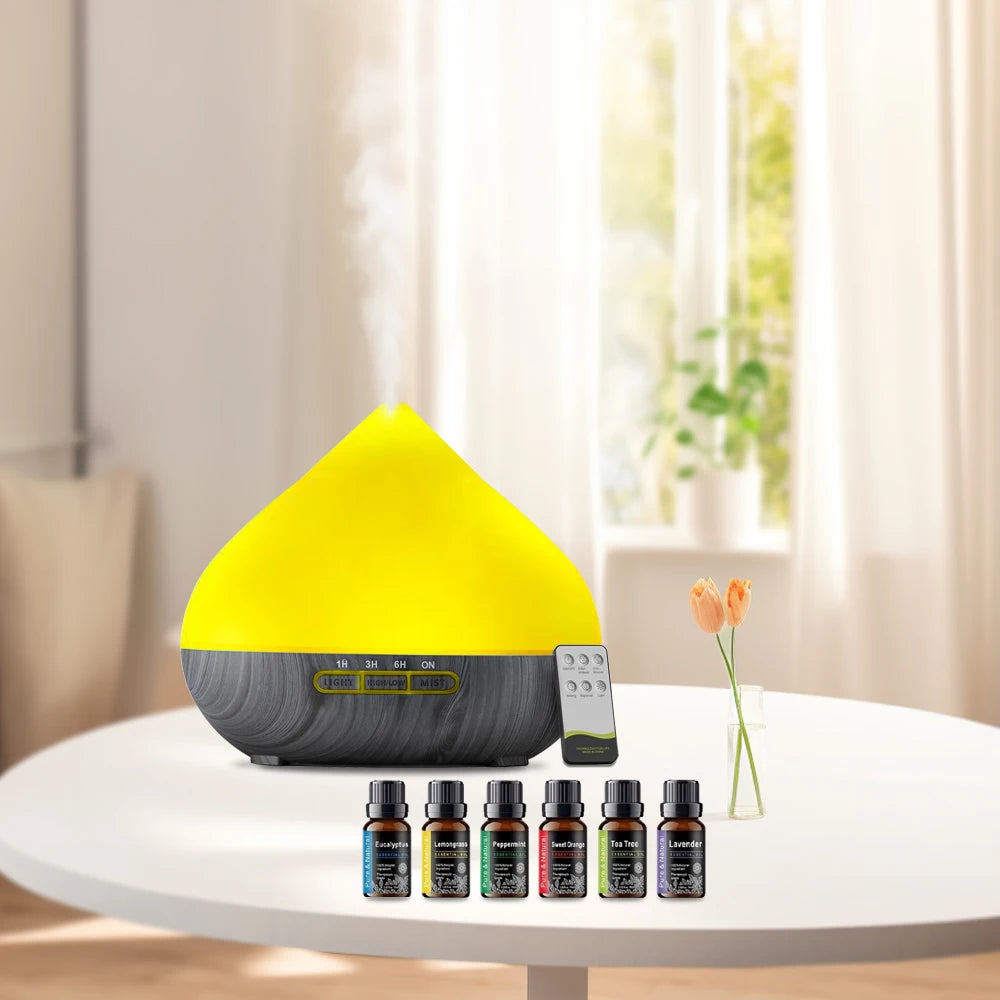 GlowMist 500ml Ultrasonic Diffuser + 6 Aromas