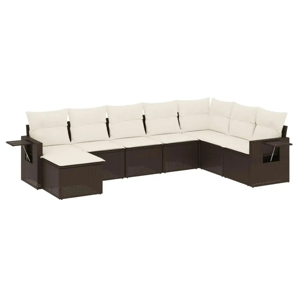 RattanNest: Modular Brown Garden Sofa Set