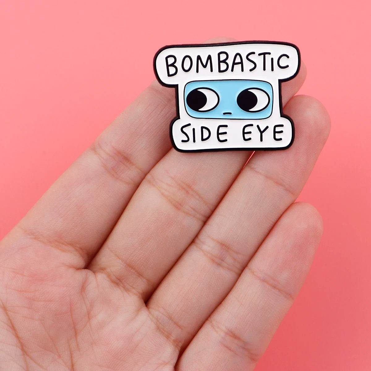 Punny Skeleton Pronoun Pin – Punk Pin Badge Brooch