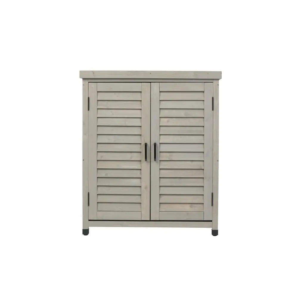 GardenCraft Grey: Outdoor Potting Bench & Storage
