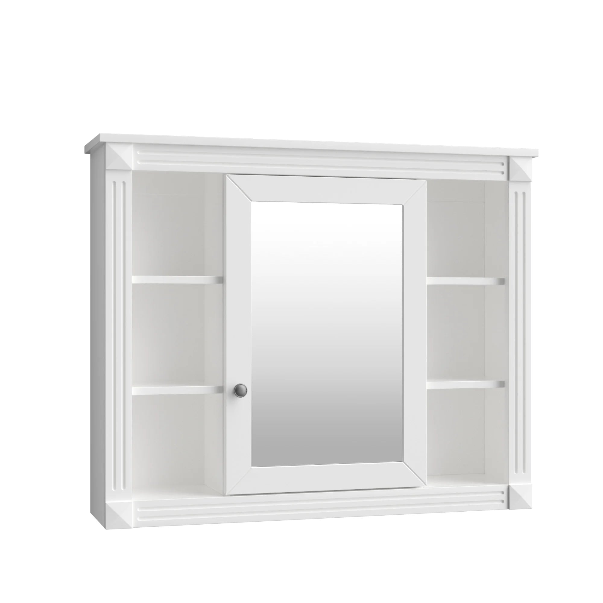 MirrorSpace: Sleek Wall Cabinet with Shelving