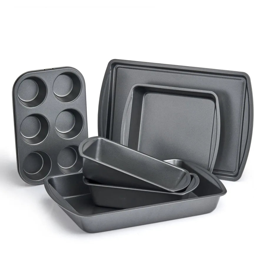 GrayEase 6-Piece NonStick Bakeware Set