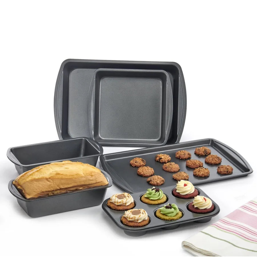 GrayEase 6-Piece NonStick Bakeware Set