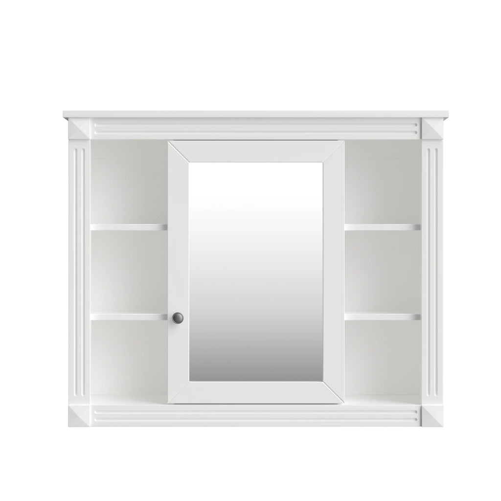 MirrorSpace: Sleek Wall Cabinet with Shelving