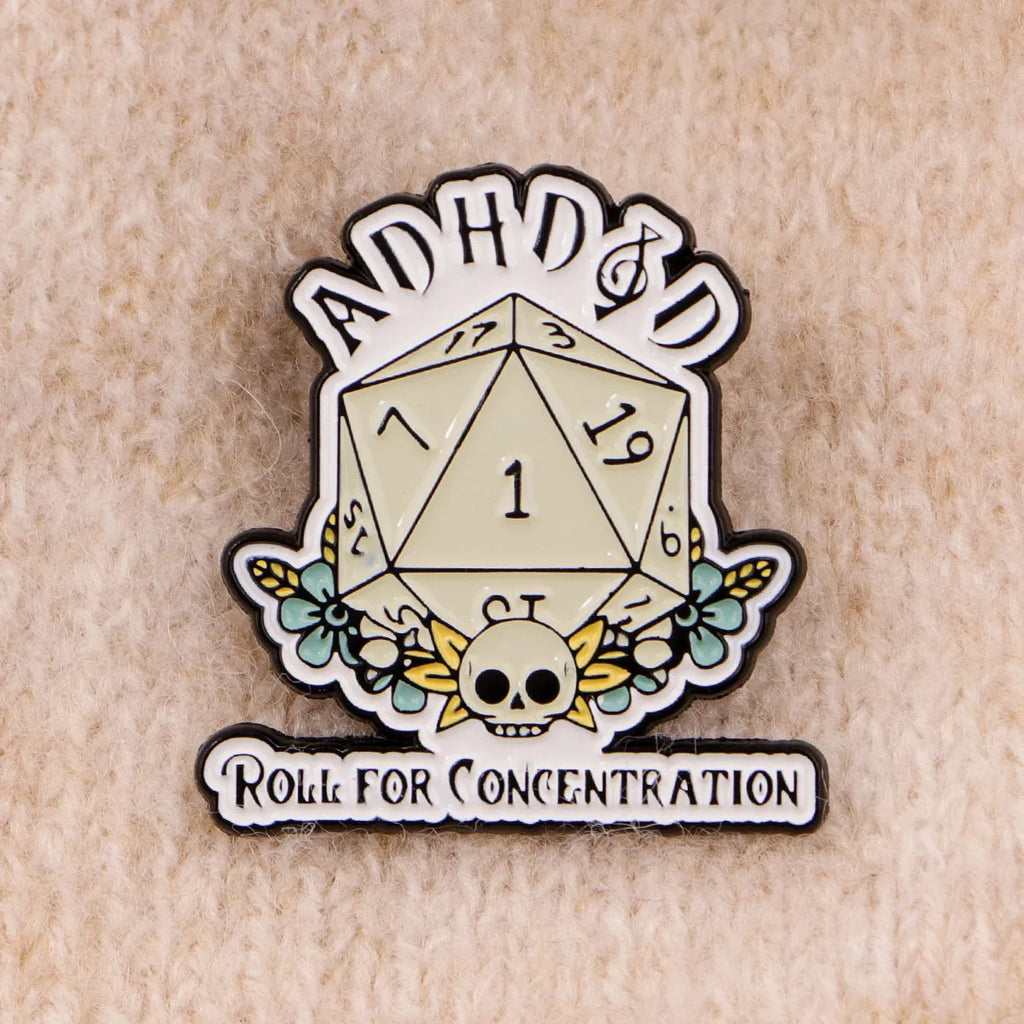 Focus Fun: Quirky ADHD Awareness Enamel Pin Badge