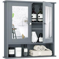 Dual Mirror Wall Cabinet Organizer – Wooden Bathroom Storage