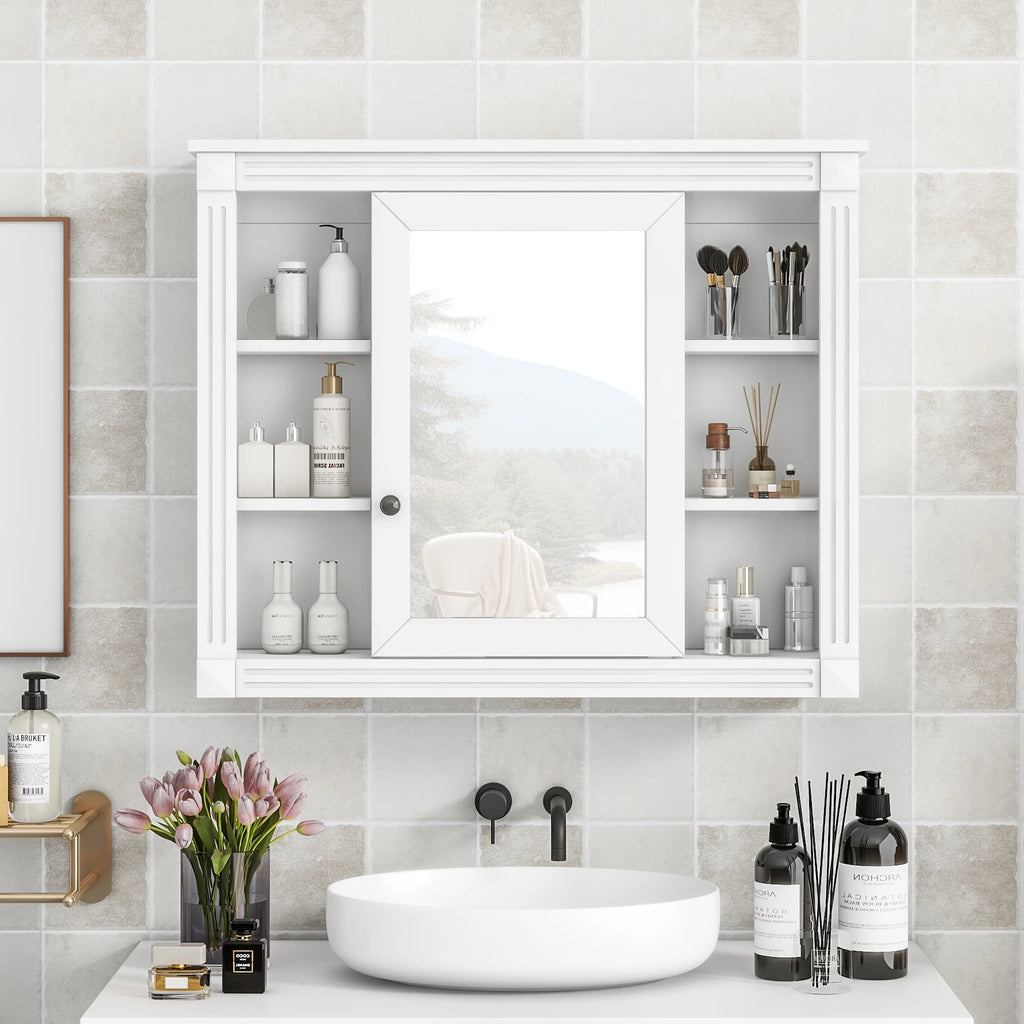 MirrorSpace: Sleek Wall Cabinet with Shelving