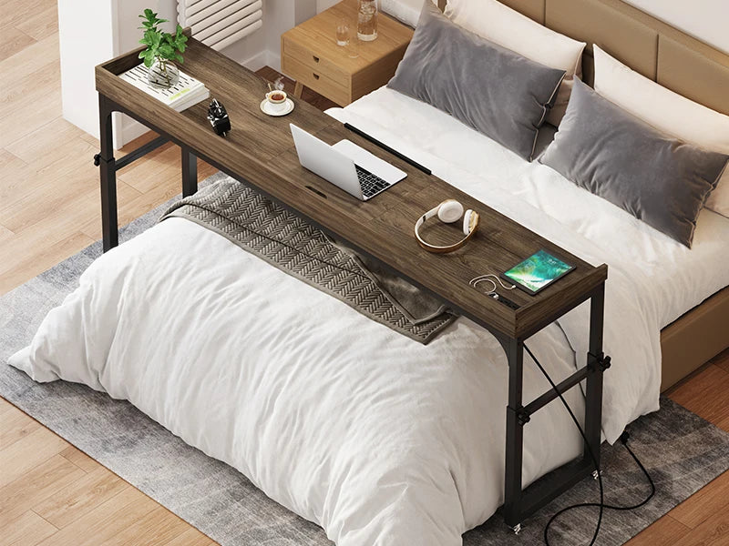 Queen Overbed Adjustable Desk – Mobile Laptop Table
