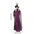 Halloween Sound Activated Light-up Witch Hanging Ghost Scary Props for Haunted House Bar Secret Room Outdoor Yard Garden Party