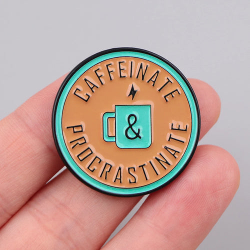 Brew-tiful Quotes Coffee Enamel Pin – Funny Brooch Badge