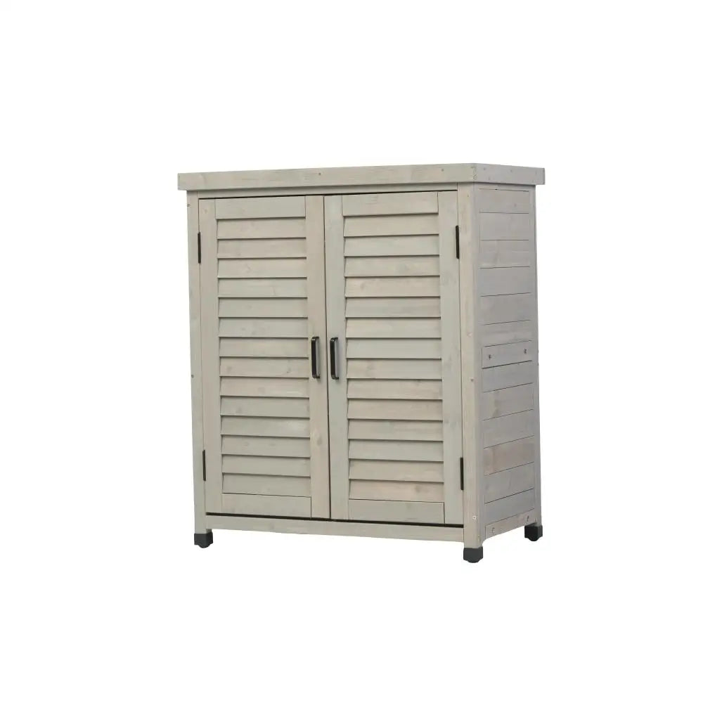 GardenCraft Grey: Outdoor Potting Bench & Storage