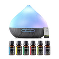 GlowMist 500ml Ultrasonic Diffuser + 6 Aromas