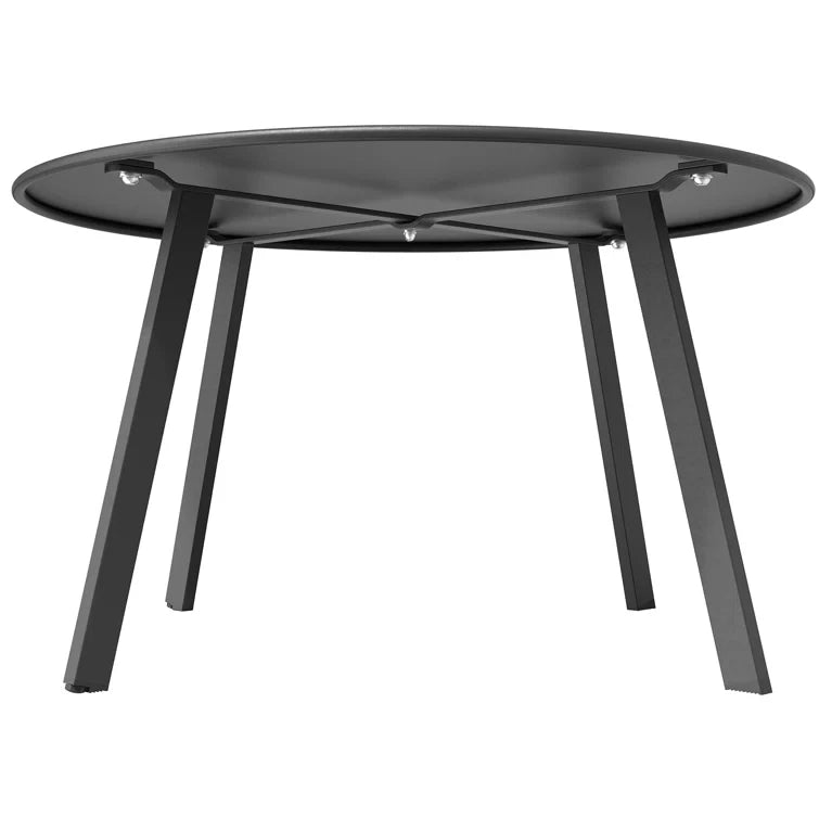 UrbanSteel 27.5 Round Patio Coffee Table – Weatherproof
