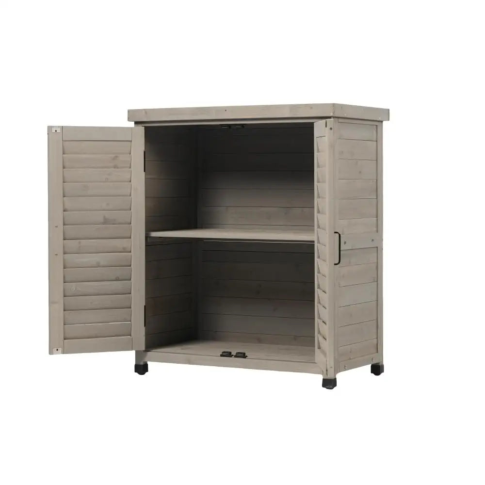 GardenCraft Grey: Outdoor Potting Bench & Storage