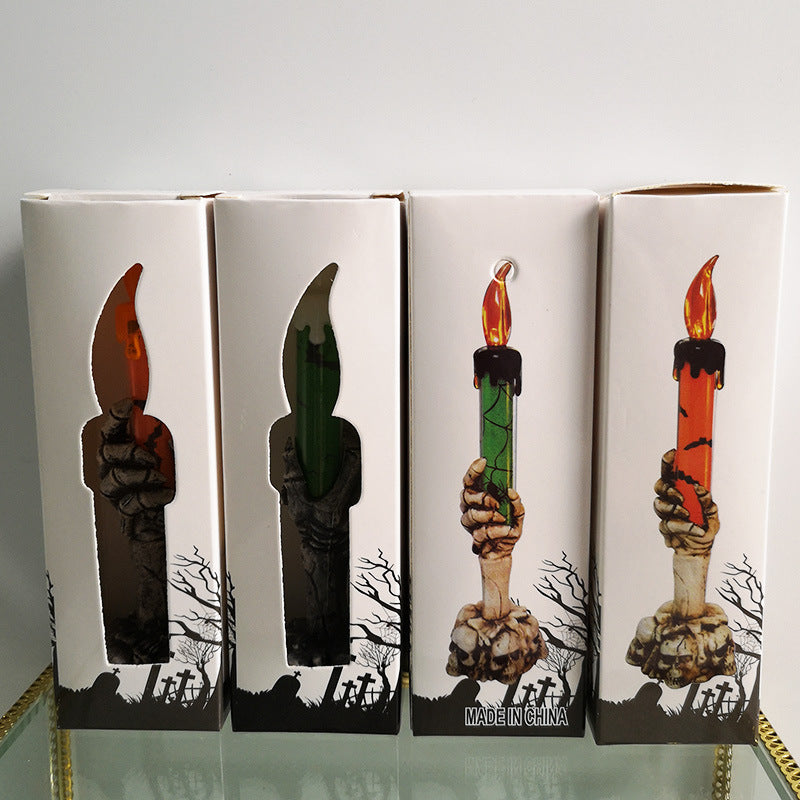 Spooky Glow: Skeleton & Ghost Candle Decor