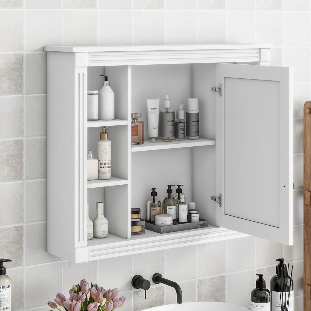 MirrorSpace: Sleek Wall Cabinet with Shelving